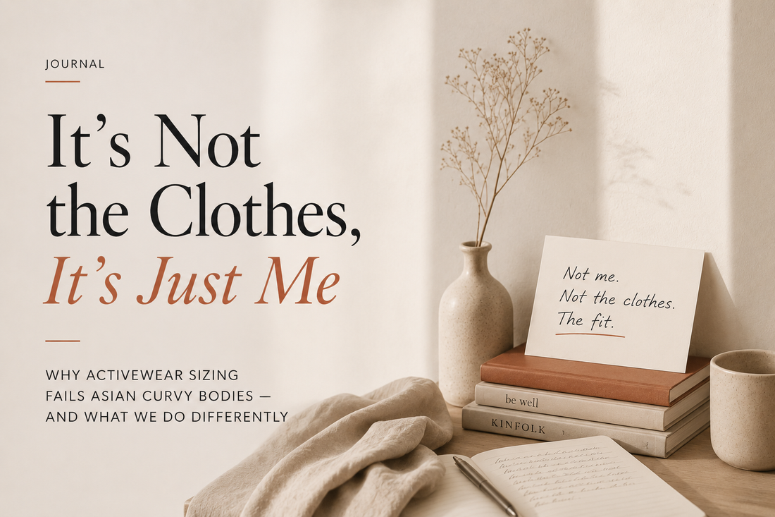 It's Not the Clothes, It's Just Me — why activewear sizing fails Asian curvy bodies, and what we do differently